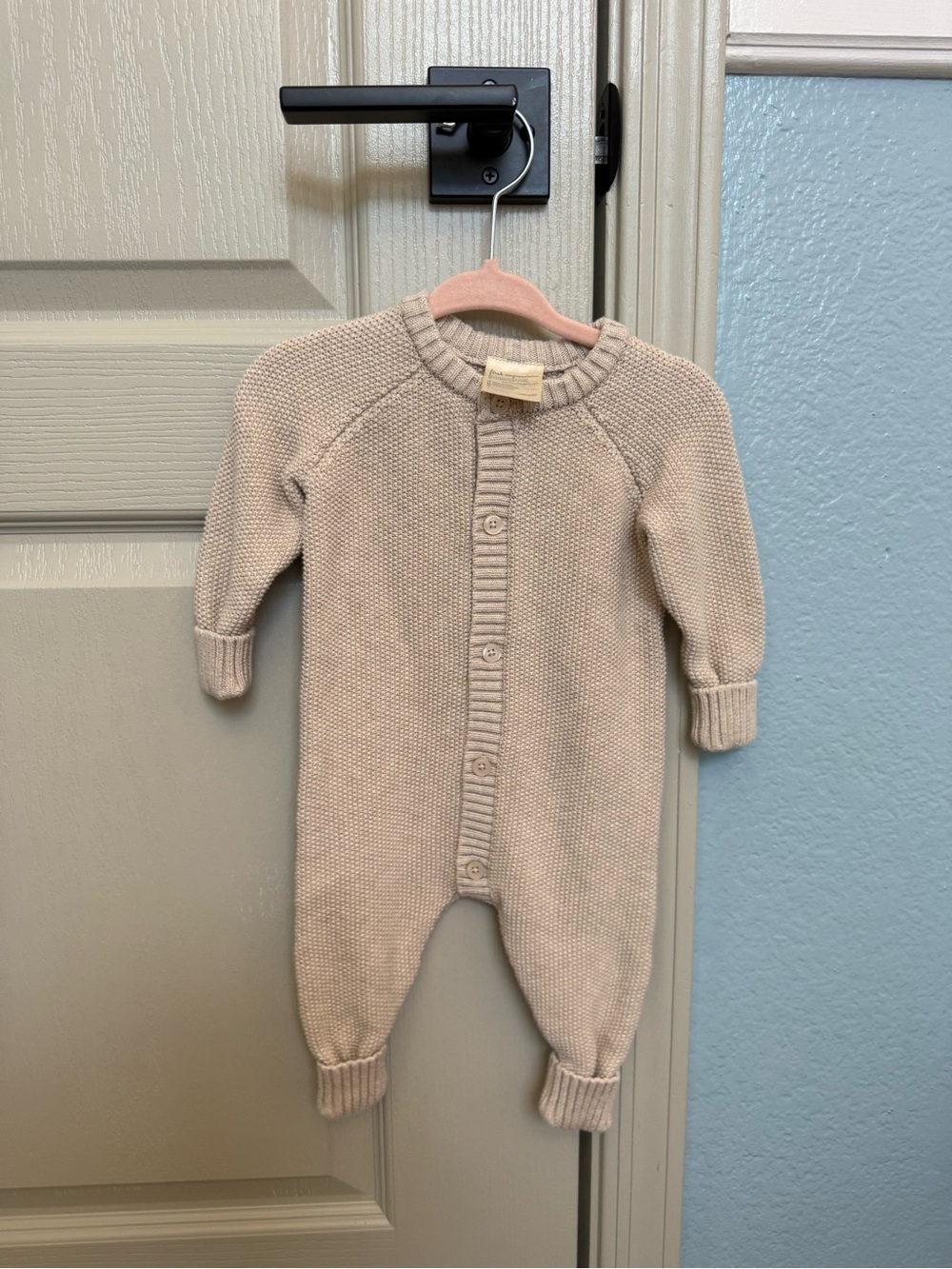 First Impressions Cream Knit Baby One-Piece